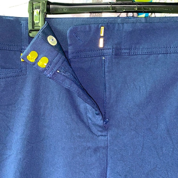 JM COLLECTION NAVY PANTS - Picture 2 of 3